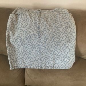 Petite Sophisticate blue and white skirt